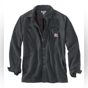 Carhartt Men's Rugged Flex Rigby Shirt Jacket 3XL Regular  Fit Fleece Lined
